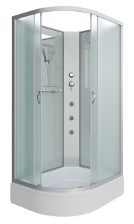 Душевая кабина Niagara NG-33394-14RBKG с гидромассажем 130x90см серебро/матовое