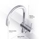 Сенсорный смеситель для кухни Am.Pm Like S хром F8007900