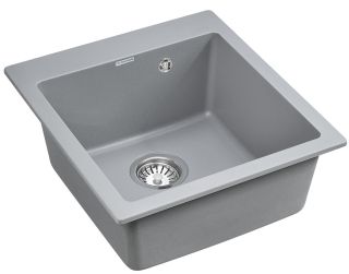 Мойка кухонная Paulmark Kante PM104651-GRM серый металлик