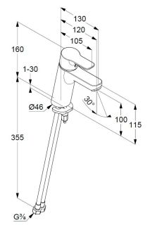 Смеситель для раковины Kludi Pure&Easy XL белый 372929165