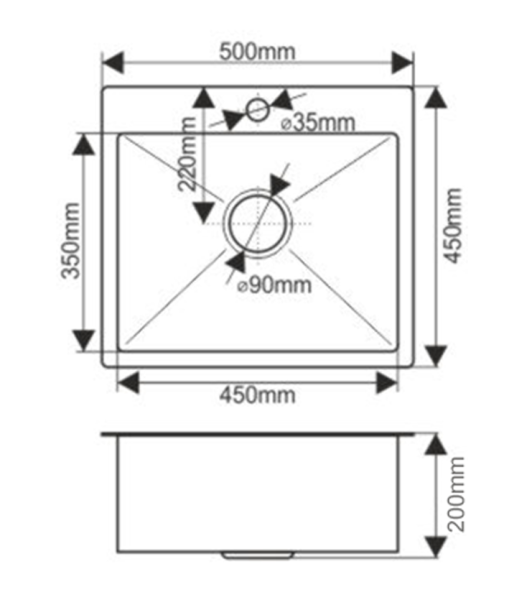 Мойка R5045H Melana ProfLine 3,0/200 сатин
