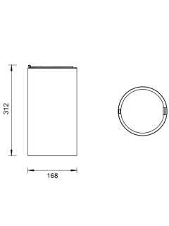 Мусорное ведро WHITECROSS Ergo ER2290GLB 4 л золото