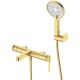 Смеситель для ванны с душем DQ Bonn короткий излив мат.золото (DA1703207)