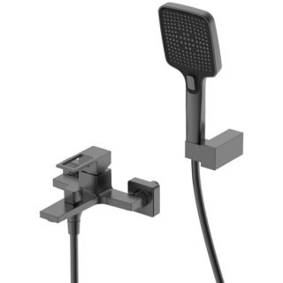 Смеситель для ванны с душем DQ Dortmund короткий излив графит (DA1713206)