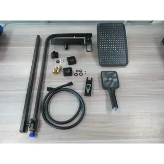 Душевая система DQ Dortmund DA1713705 320x210 мм, со смесителем, черный матовый