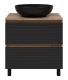 Напольная тумба под раковину Brevita Dakota DAK-07070-19/02-2Я 70см дуб Галифакс олово/чёрный