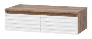 Консоль подвесная под раковину Brevita Dakota DAK-009080-19-012Я 80см дуб Галифакс олово/белый