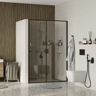 Душевая дверь Wasserkraft Dill 140x200см чёрный 61S31