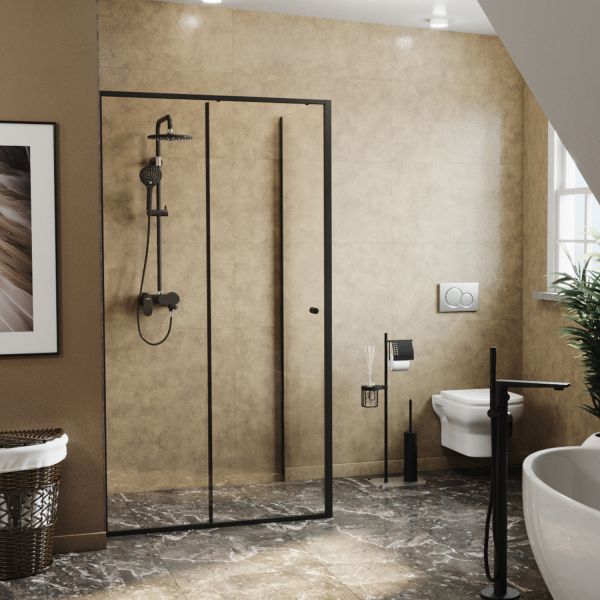 Душевой уголок Wasserkraft Dill 80x140см чёрный 61S35