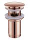 Донный клапан с переливом ABBER AF0010RG розовое золото