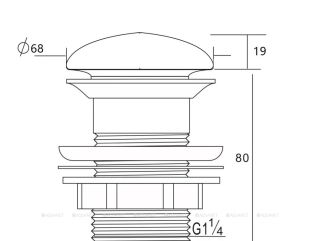 Донный клапан Aquane 330953 без перелива чёрный матовый