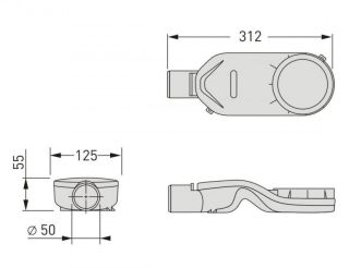 Сифон для душевого лотка Berges 099000 48 л/мин