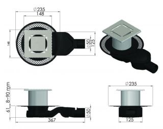 Душевой трап Berges Platz Norma 091159 15см хром глянец