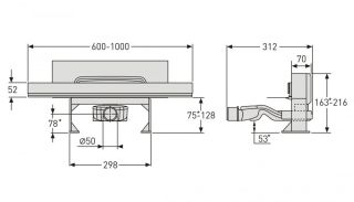 Душевой лоток Berges Wall 092156 пристенный 60см золото