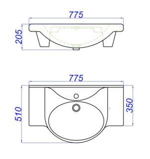 Dreja Умывальник "Дрея 75"