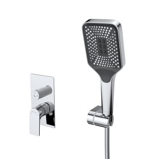 Душевой комплект встраиваемый с изливом BelBagno DUE-VDSET-CRM