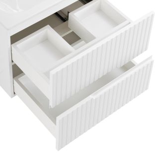 База под раковину Cezares подвесная с двумя выкатными ящиками, Bianco Lucido, 700x457x500, DUET-N-700-2C-SO-BL