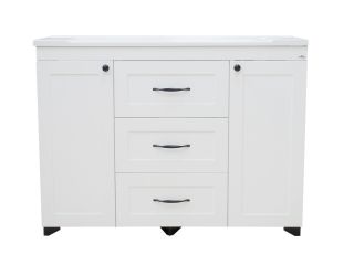 Напольная тумба под раковину Misty Дуэт 120см белый