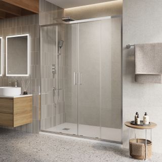Душевая дверь BelBagno LUCE-BF-2-140-C-Cr хром