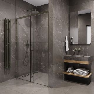 Душевая дверь в нишу Timo T50R 140 см правая никель