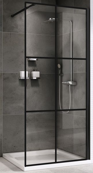 Душевая перегородка ABBER Immer Offen 120см чёрный AG62120B8