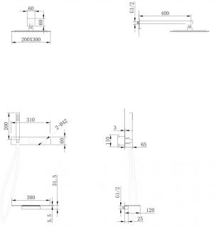Душевая система ABBER Rund AF8750B с термостатом чёрный матовый