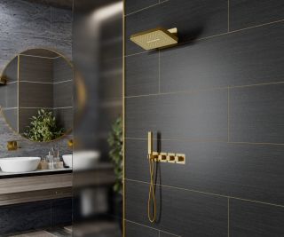 Душевой комплект Timo Petruma SX-5249/17SM с термостатом золото матовое