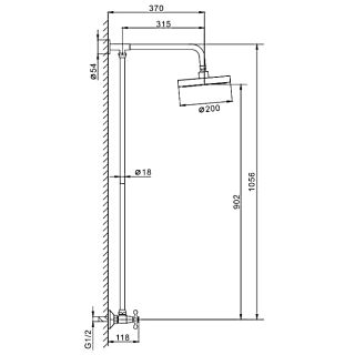 Душевая стойка Frap F2308 хром