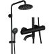 Душевая стойка Gappo G2490-6 с термостатом чёрный