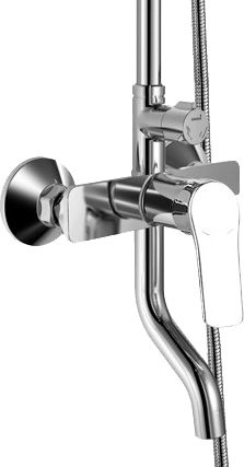 Душевая система Agger Merry A1393300 смеситель с изливом, хром