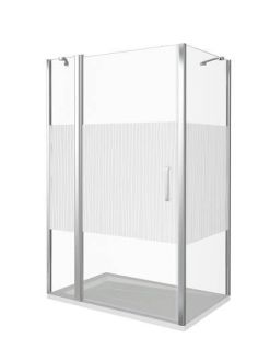 Боковая часть Good Door PANDORA SP-80-T-CH стекло прозрачное с рисунком Тростник