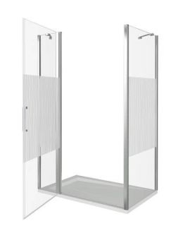 Боковая часть Good Door PANDORA SP-80-T-CH стекло прозрачное с рисунком Тростник