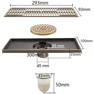Душевой трап Gappo G83001-4 бронза