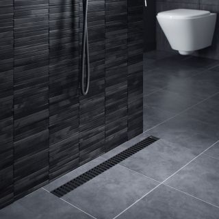 Душевой лоток Timo Drain System DS230108/03 80см с вставкой lines чёрный