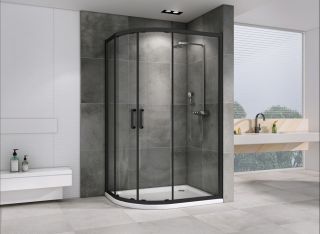 Душевой уголок ABBER Schwarzer Diamant AG01128B 120x80см чёрный