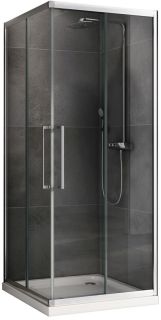 Душевой уголок ABBER Schwarzer Diamant 80x80см хром AG02080H