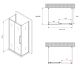 Душевой уголок ABBER Schwarzer Diamant AG30110BH-S60B-S60B 110x60см чёрный