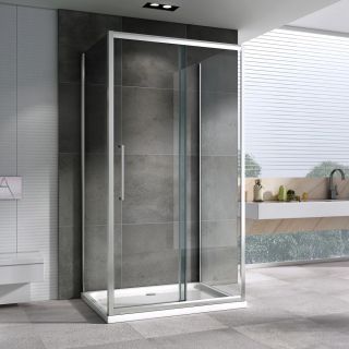 Душевой уголок ABBER Schwarzer Diamant AG30120H-S80-S80 120x80см хром