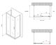 Душевой уголок ABBER Schwarzer Diamant AG30140B-S60B-S60B 140x60см чёрный