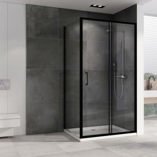 Душевой уголок ABBER Schwarzer Diamant AG30140B5-S50B5 140x50см чёрный