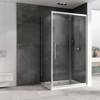 Душевой уголок ABBER Schwarzer Diamant AG30140H-S80 140x80см хром