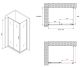 Душевой уголок ABBER Schwarzer Diamant AG30150B-S60B 150x60см чёрный