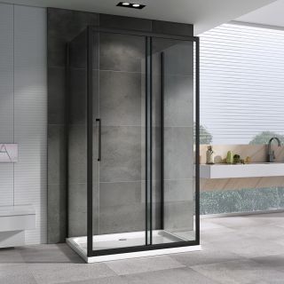 Душевой уголок ABBER Schwarzer Diamant AG30150BH-S75B-S75B 150x75см чёрный