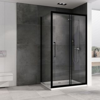 Душевой уголок ABBER Schwarzer Diamant AG30170BH-S50B 170x50см чёрный