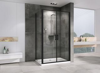 Душевой уголок ABBER Sonnenstrand 100x70см чёрный AG04100BC-S70B