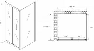 Душевой уголок ABBER Sonnenstrand 90x100см хром AG07090-S100