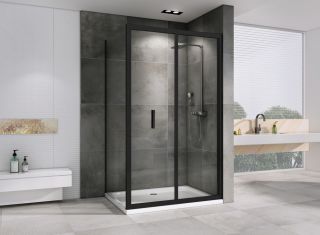 Душевой уголок ABBER Sonnenstrand 90x90см чёрный AG07090B-S90B