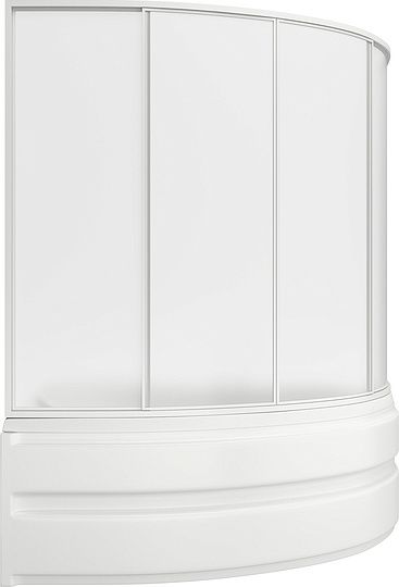 Шторка на ванну Bas Алегра L 1500х1000  (4 ств. стекло) левая