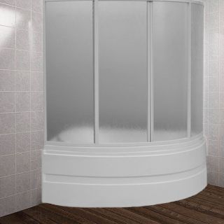 Шторка на ванну Bas Алегра L 1500х1000  (4 ств. стекло) левая