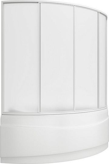 Шторка на ванну Bas Вектра R (4 ств. пластик) правая